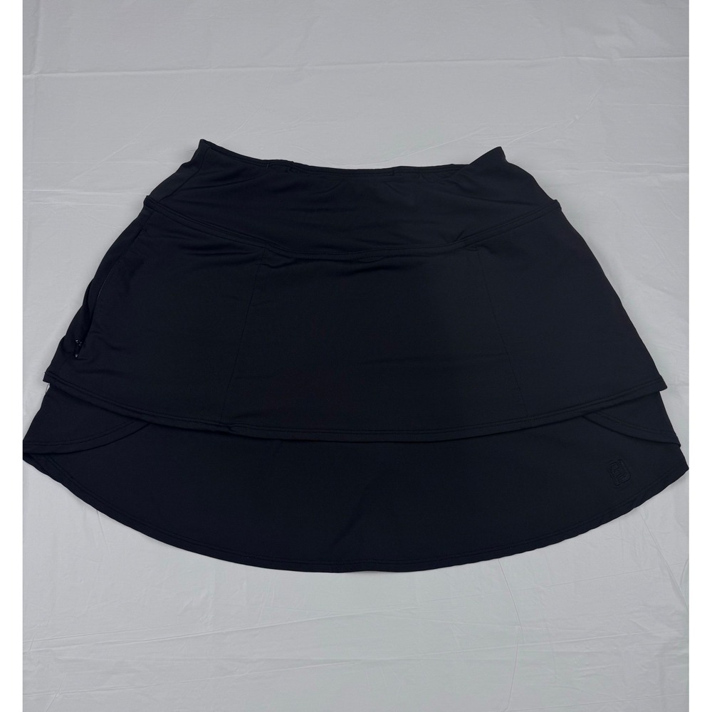 FootJoy Womens Black Layered Golf Skort Performance Athletic Skirt XS 26820